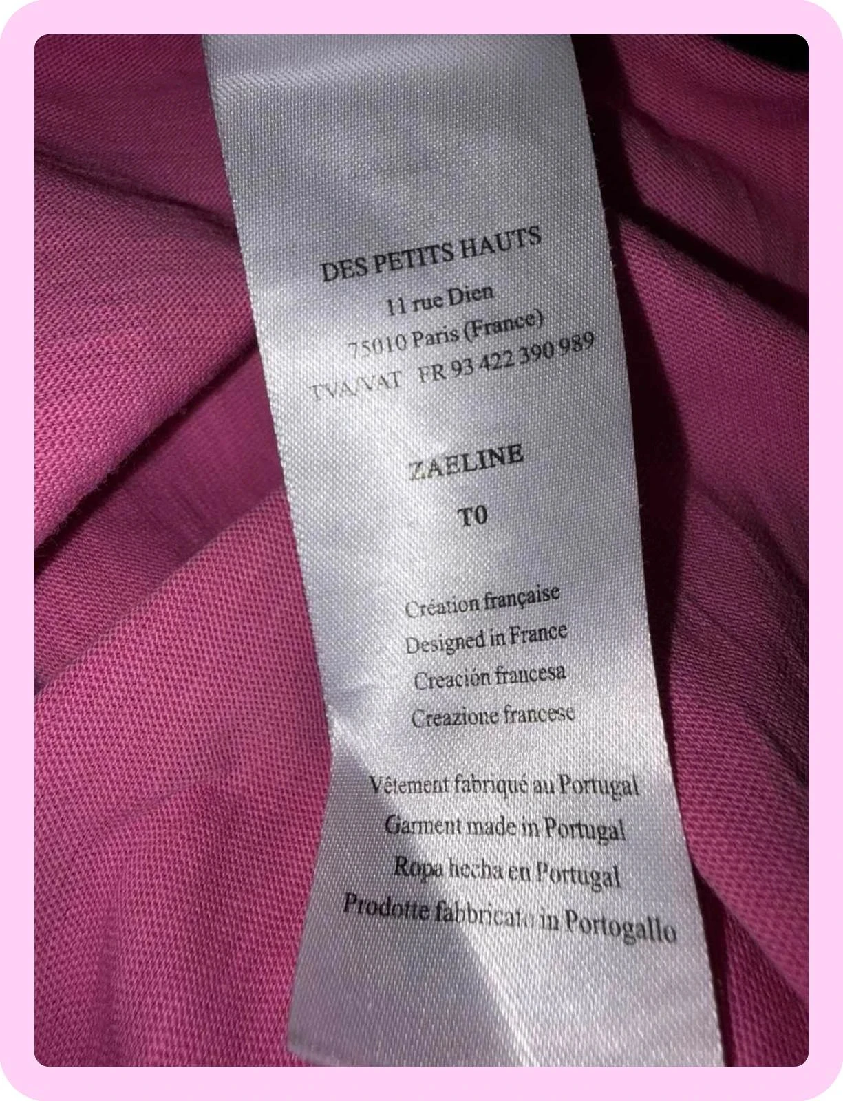 T-shirt femme des petits haut rose taille 0 34 – photo 8